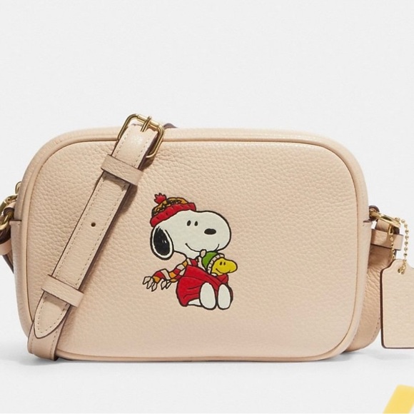 New Coach CF249 Coach X Peanuts Mini Jamie Camera Bag With Snoopy Cuddle Motif - Picture 1 of 9